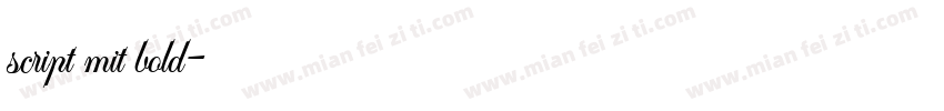 script mit bold字体转换